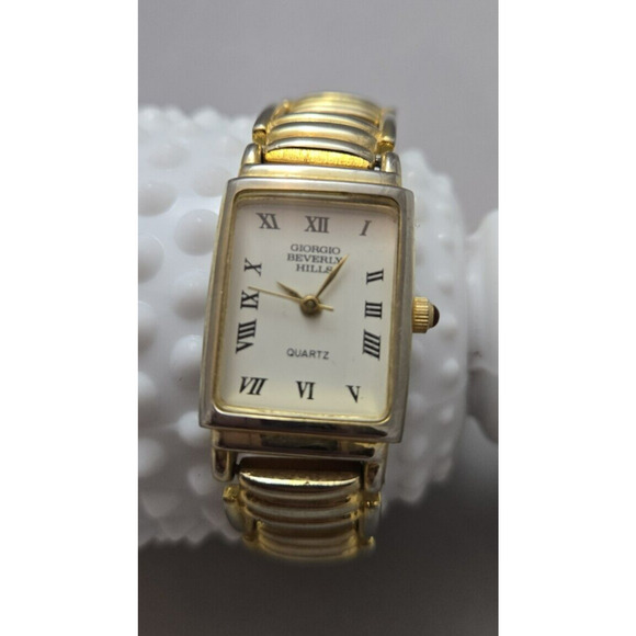 Giorgio Beverly Hills Womans Watch Gold Color Needs Battery - Picture 1 of 6